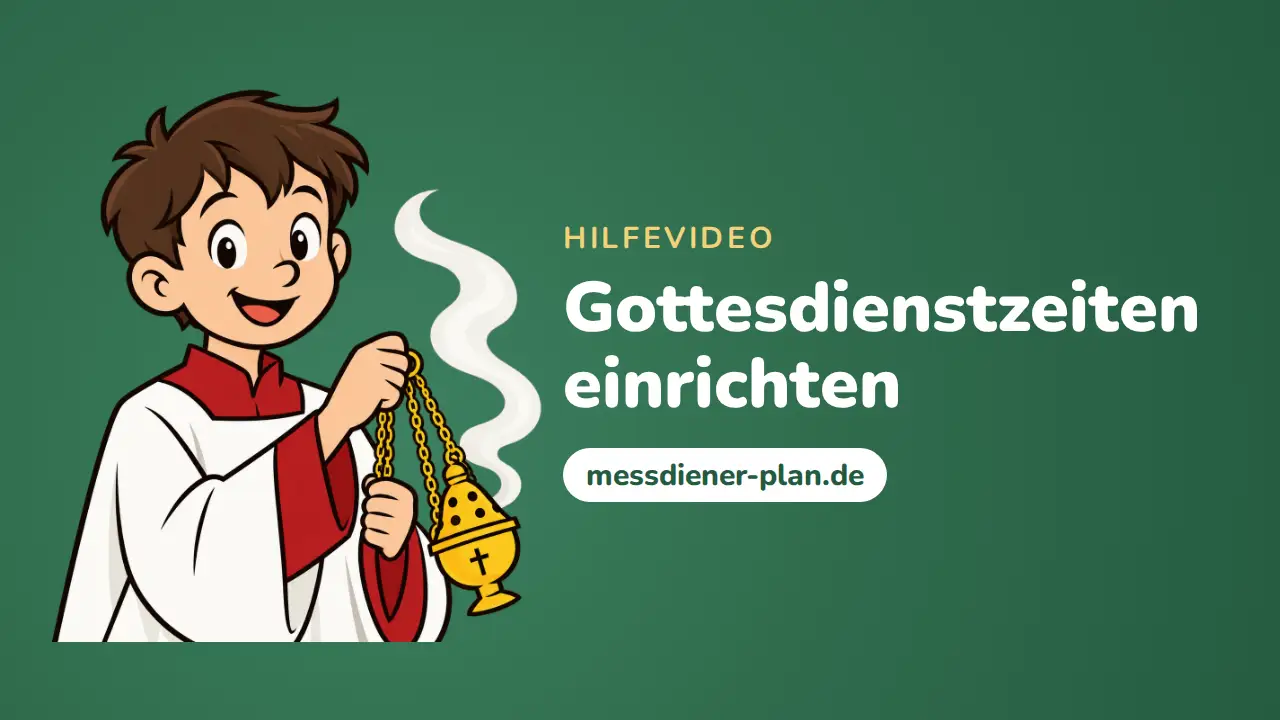 Gottesdienstzeiten einrichten
